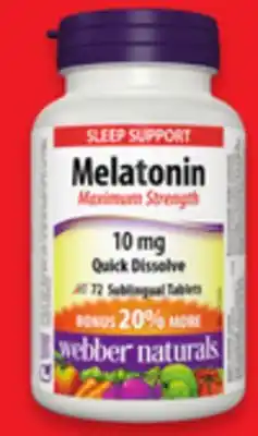 Walmart Webber Naturals Melatonin offer