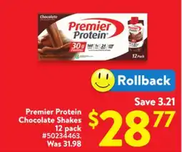 Walmart Premier Protein Chocolate Shakes offer