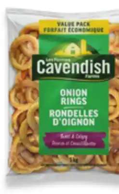 Walmart Cavendish Farms Garlic & Rosemary Wedges 1.8 kg or Sweet & Crispy Onion Rings 1 kg offer