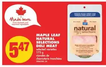 No Frills Maple Leaf Natural Selections Deli Meat offer