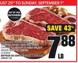 Independent Grocer STRIPLOIN GRILLING STEAK offer