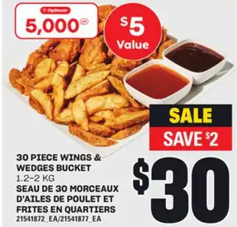 Independent Grocer 30 PIECE WINGS & WEDGES BUCKET, 1.2-2 KG offer