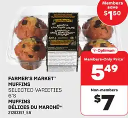 Independent Grocer FARMER'S MARKET MUFFINS, 6'S offer