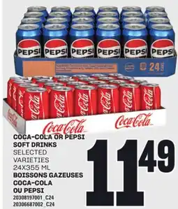 Independent Grocer COCA-COLA OR PEPSI SOFT DRINKS, 24X355 ML offer