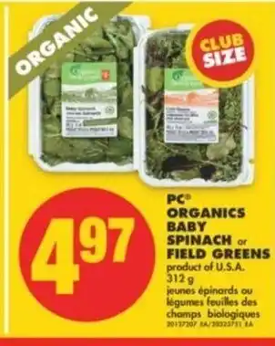 No Frills Oragnics Baby Spinach offer