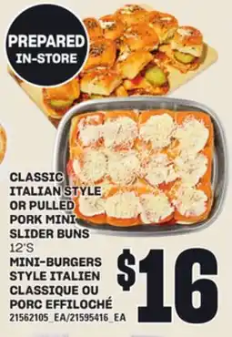 Independent Grocer CLASSIC ITALIAN STYLE OR PULLED PORK MINI SLIDER BUNS, 12'S offer