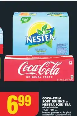 No Frills COCA-COLA SOFT DRINKS or NESTEA ICED TEA, 12x341 355 mL offer
