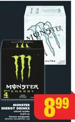 No Frills MONSTER ENERGY DRINKS, 4x473 mL offer