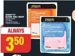 No Frills ZIGGY'S SLICED DELI MEAT, 175/300 g offer