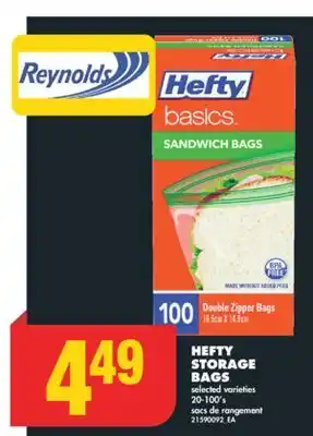 No Frills HEFTY STORAGE BAGS, 20-100' s offer