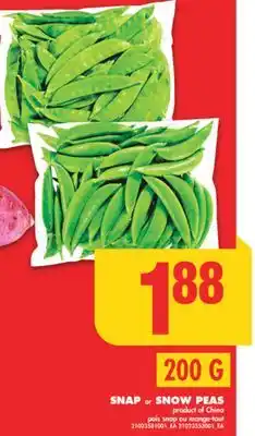 No Frills SNAP or SNOW PEAS, 200 G offer