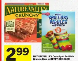 Foodland NATURE VALLEY Crunchy or Trail Mix Granola Bars or BETTY CROCKER Fruit Gushers selected varieties 120-230 g offer