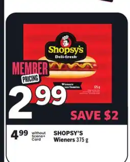 Foodland SHOPSY'S Wieners offer