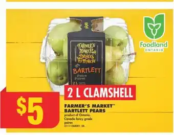 No Frills FARMER'S MARKET BARTLETT PEARS offer