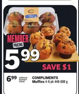 Foodland COMPLIMENTS Muffins 4-6 pk 440-600 g offer