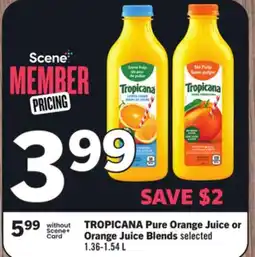 Foodland TROPICANA Pure Orange Juice or Orange Juice Blends selected 1.36-1.54 L offer