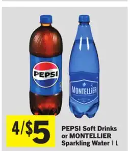 Foodland PEPSI Soft Drinks or MONTELLIER Sparkling Water 1 L offer