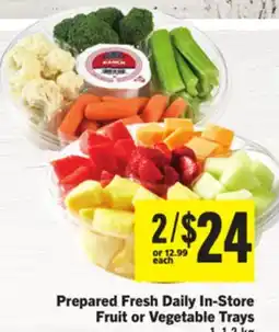 Foodland Prepared Fresh Daily In-Store Fruit or Vegetable Trays offer