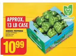 No Frills GREEN PEPPERS, APPROX. 13 LB CASE offer