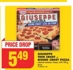 No Frills GIUSEPPE THIN CRUST or RISING CRUST PIZZA, 439-785 g offer