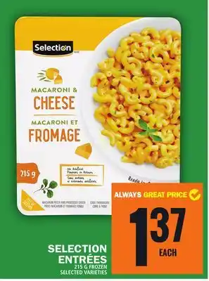 Food Basics SELECTION ENTRÉES offer