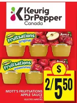 Food Basics MOTT'S FRUITSATIONS APPLE SAUCE offer
