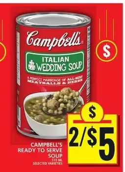 Food Basics CAMPBELL'S READY TO SERVE SOUP offer