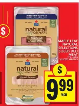 Food Basics MAPLE LEAF NATURAL SELECTIONS SLICED DELI MEAT offer