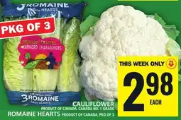 Food Basics CAULIFLOWER offer