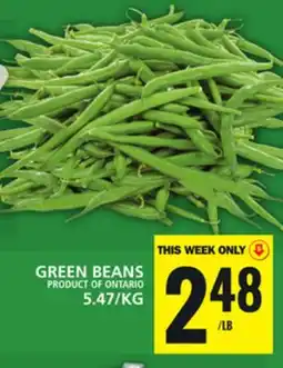 Food Basics GREEN BEANS offer