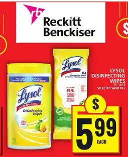 Food Basics LYSOL DISINFECTING WIPES offer