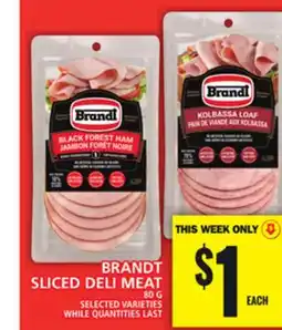 Food Basics BRANDT SLICED DELI MEAT offer