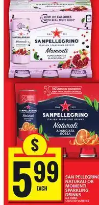 Food Basics SAN PELLEGRINO NATURALI OR MOMENTI SPARKLING DRINKS offer