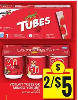 Food Basics YOPLAIT TUBES OR MINIGO YOGURT offer