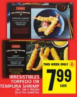 Food Basics IRRESISTIBLES TORPEDO OR TEMPURA SHRIMP offer