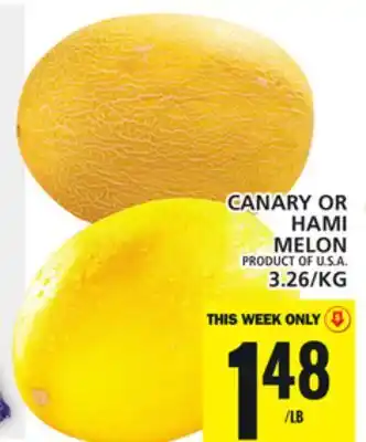 Food Basics CANARY OR HAMI MELON offer