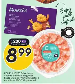 Sobeys COMPLIMENTS Extra Large Cooked Shrimp in Ring with Sauce offer