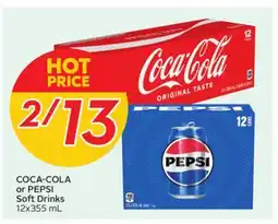 Sobeys COCA-COLA or PEPSI Soft Drinks offer