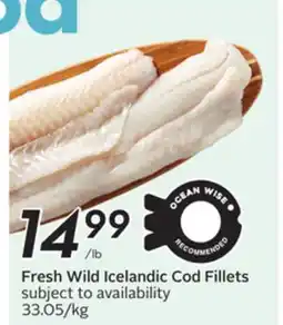 Sobeys Fresh Wild Icelandic Cod Fillets offer
