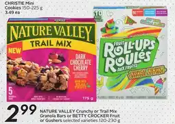 Sobeys NATURE VALLEY Crunchy or Trail Mix Granola Bars or BETTY CROCKER FRUIT or GUSHERS offer