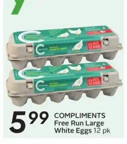 Sobeys COMPLIMENTS Free Run Large White Eggs offer