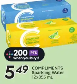 Sobeys COMPLIMENTS Sparkling Water offer