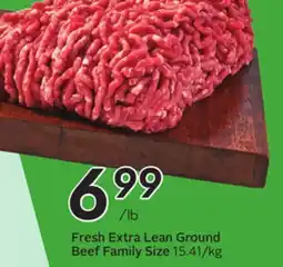 Sobeys Fresh Extra Lean Ground Beef Family Size offer