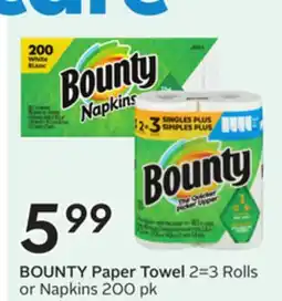 Sobeys BOUNTY Paper Towel offer