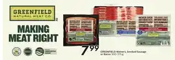 Sobeys GREENFIELD Weiners, Smoked Sausage or Bacon offer