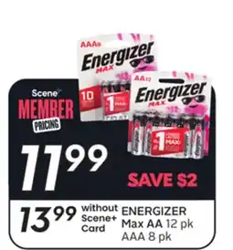 Sobeys ENERGIZER Max AA offer