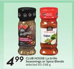 Sobeys CLUB HOUSE La Grille Seasonings or Spice Blends offer