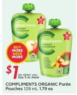 Sobeys COMPLIMENTS ORGANIC Purée Pouches offer