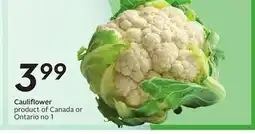 Sobeys Cauliflower offer