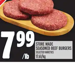 Metro STORE MADE SEASONED BEEF BURGERS offer